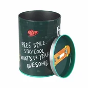 Skarbonki - STARPAK Skarbonka metalowa okrągła dinozaur - miniaturka - grafika 1