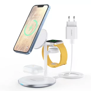 Choetech T585-F indukcyjna stacja ładująca 3w1 iPhone 12/13, AirPods Pro, Apple Watch biały - Ładowarki do telefonów - miniaturka - grafika 1