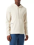 Bluzy męskie - BOSS Męska bluza z kapturem Soody Curved Logo z bawełny organicznej, Open White131, M - miniaturka - grafika 1