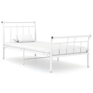 vidaXL Lumarko Rama łóżka, biała, metalowa, 90 x 200 cm 325031 - Łóżka - miniaturka - grafika 1