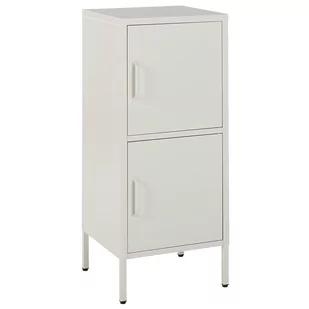 Szafka biurowa metalowa biała HURON - Szafki biurowe - miniaturka - grafika 1