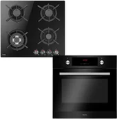 Zestawy zintegrowane AGD - Zestaw AGD do zabudowy Amica Płyta gazowa PGCD6111AOB + Piekarnik elektryczny EB7541DB - miniaturka - grafika 1
