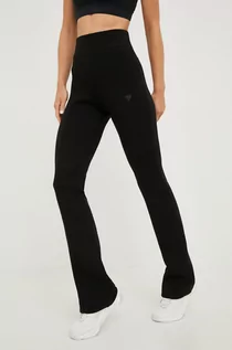 Spodnie damskie - Guess spodnie dresowe damskie kolor czarny gładkie - grafika 1