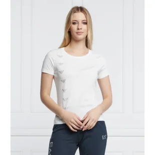 EA7 T-shirt | Regular Fit - Koszulki i topy damskie - miniaturka - grafika 1