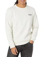 Bluzy męskie - GUESS Męska bluza polarowa Ermes z haftowanym logo, Lód modułowy, S - miniaturka - grafika 1