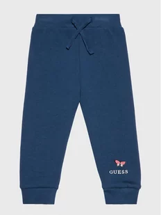 Guess Spodnie dresowe K2BQ13 KAD70 Granatowy Regular Fit - Spodnie i spodenki dla dziewczynek - miniaturka - grafika 1