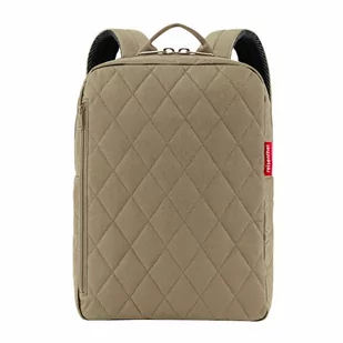 reisenthel Classic Backpack 39 cm komora na laptopa rhombus olive - Torby na laptopy - miniaturka - grafika 1