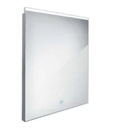 Lustra - Nimco Lustra - Lustro w ramie z oświetleniem LED, 60x70 cm, aluminium ZP 8002V - miniaturka - grafika 1
