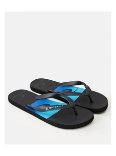 Japonki męskie plażowe RIP CURL 10M FADE czarno niebieskie 39 - Klapki i japonki męskie - miniaturka - grafika 1