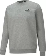 Bluzy męskie - Bluza męska Puma ESS Small Logo Crew FL szara 586682 03-XL - miniaturka - grafika 1