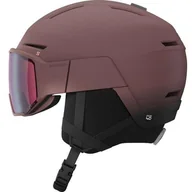 Kaski narciarskie - Kask z przyłbicą szybą Salomon Osmo Sigma Grape Shake Black 2025 - miniaturka - grafika 1