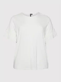 Bluzki damskie - Vero Moda Curve Bluzka Ana 10263880 Biały Regular Fit - grafika 1