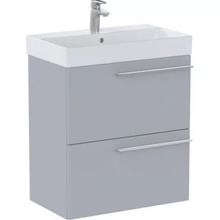 Roca Ella Compacto Unik zestaw łazienkowy 60 cm umywalka z szafką perłowy mat A851916530 - Szafki łazienkowe - miniaturka - grafika 1