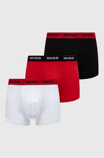 Majtki męskie - HUGO bokserki 3-pack męskie kolor czerwony - Hugo - grafika 1