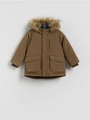 Kombinezony dla dzieci - Reserved - Kurtka z kapturem - beżowy - miniaturka - grafika 1