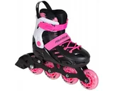 Rolki - Rolki Powerslide Khaan Junior SQD Black Pink 2021-27-30 - miniaturka - grafika 1