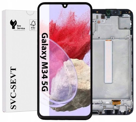UTS-Group Wyświetlacz Do Samsung Galaxy M34 5G M346 Ramka Oryginał LCD Ekran
