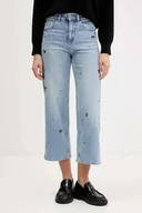 Spodnie damskie - Desigual jeansy MINIMI damskie high waist 25WWDD17 - miniaturka - grafika 1