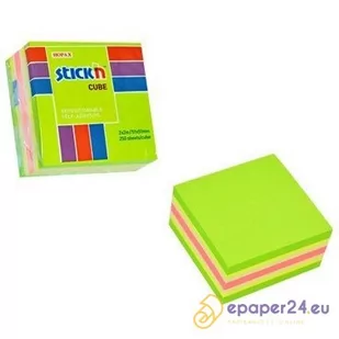 KARTECZKI SAMOPRZYLEPNE STICK'N 51 X 51 MM MIX KOLORÓW 250 K. - Etykiety samoprzylepne i bloki etykiet - miniaturka - grafika 1