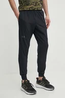 Spodnie męskie - Under Armour spodnie treningowe Unstoppable kolor czarny gładkie - miniaturka - grafika 1