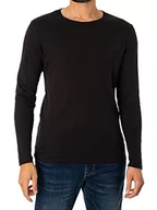 Koszulki męskie - G-STAR RAW Męski T-shirt Basic z okrągłym dekoltem i długim rękawem, Czarny (Black D07204-124-990), XXL - miniaturka - grafika 1