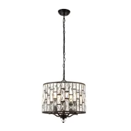 Lampy sufitowe - Wisząca lampa Belle od Endon Lighting w brązowym, szklanym wykończeniu - miniaturka - grafika 1