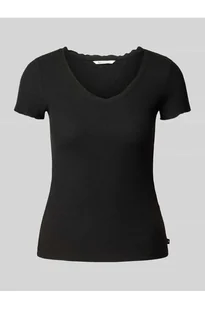 T-shirt o kroju regular fit z fakturą wafla - Tom Tailor Denim - Koszulki i topy damskie - miniaturka - grafika 1