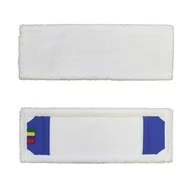 Miotły, szufle, mopy - Mop z mikrofibry biały płaski z kieszeniami Economy 40cm do stelaża MERIDA - miniaturka - grafika 1