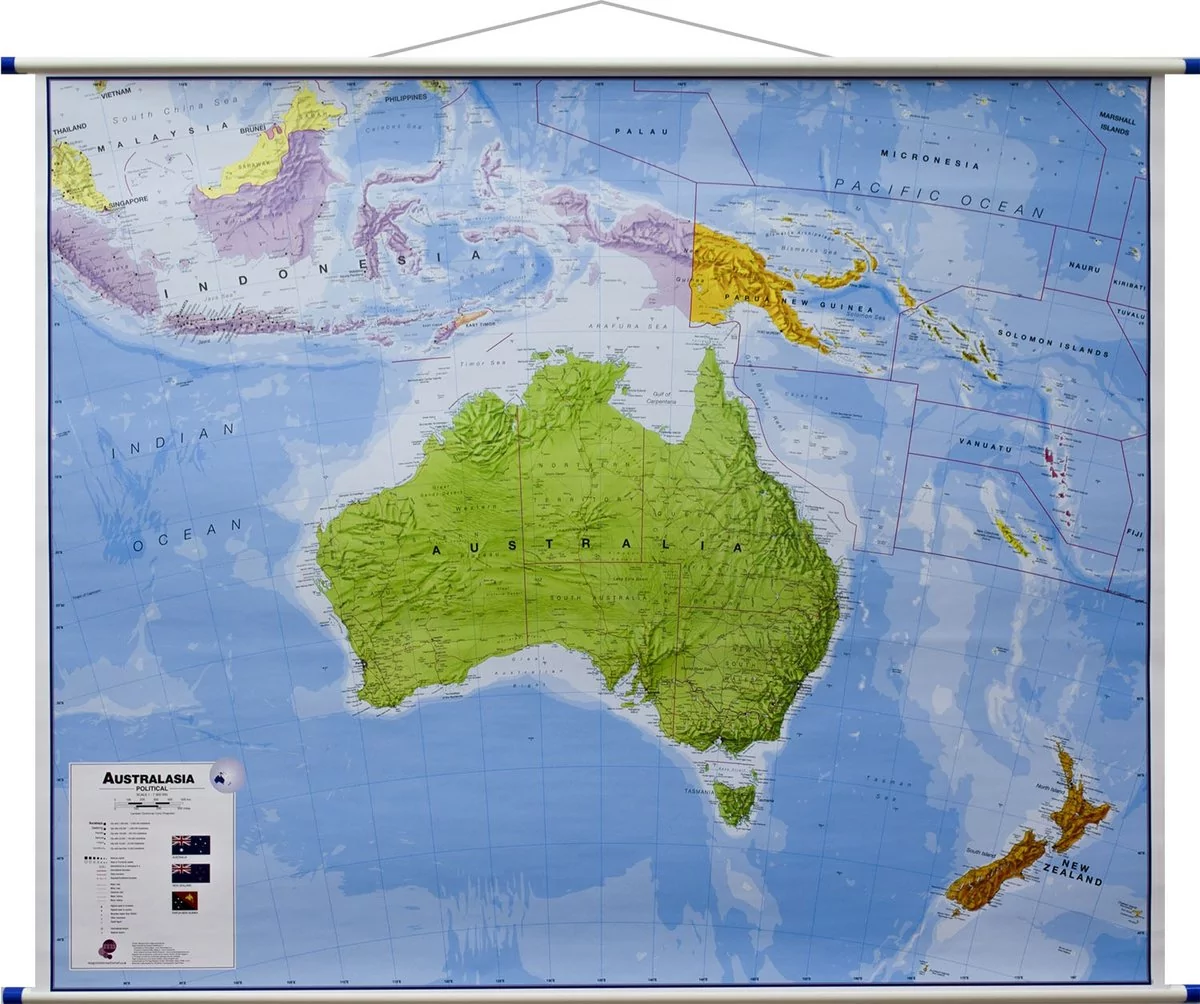 Australia mapa ścienna polityczna, 1:7 000 000 - WYSYŁKOWO LUB W KSIĘGARNIACH : KRAKÓW - ŁÓDŹ - POZNAŃ - WARSZAWA Maps International