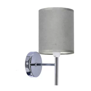 YAN LAMPA KINKIET CHROMOWY 1X40W E14 ABAŻUR GRAFITOWY - Lampy ścienne - miniaturka - grafika 1