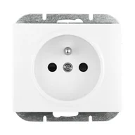 Gniazdka elektryczne - Abex Gniazdo pojedyncze z/u Nova - biały - miniaturka - grafika 1