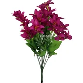 Sztuczne kwiaty - Bukiet 13 Gałązek Z Clematisami Kolor Fioletowy - miniaturka - grafika 1