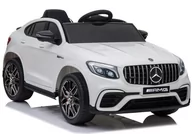 Pojazdy elektryczne dla dzieci - LEAN CARS Auto na akumulator Mercedes QLS-5688 Biały 4x4 4197 - miniaturka - grafika 1