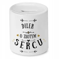 Skarbonki - Dla Dilera Skarbonka na Urodziny na Prezent z Nadrukiem ze Zdjęciem + Opakowanie na prezent (wzór 02) - miniaturka - grafika 1