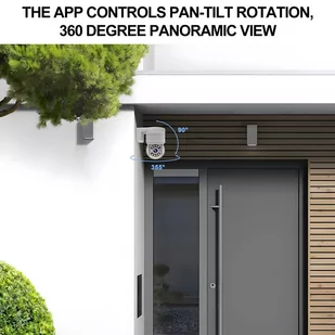 Zewnętrzna kamera WiFi TALLPOWER C48, HD 2K 4MP, noktowizja, 360° obrotu i nachylenia, detekcja ruchu, klasa wodoodporności IP65 - Kamery IP - miniaturka - grafika 4