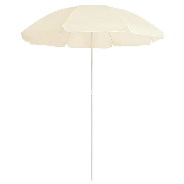 Parasol ogrodowy inspirowany kwiatem, poliester, stal, 176,5x200 cm, piasko