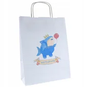 Akcesoria do pakowania - Torebka papierowa REKIN na urodziny torba 24x10x32cm torba prezentowa - miniaturka - grafika 1