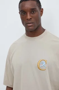 Champion t-shirt bawełniany męski kolor brązowy z aplikacją 219999 - Koszulki męskie - miniaturka - grafika 1