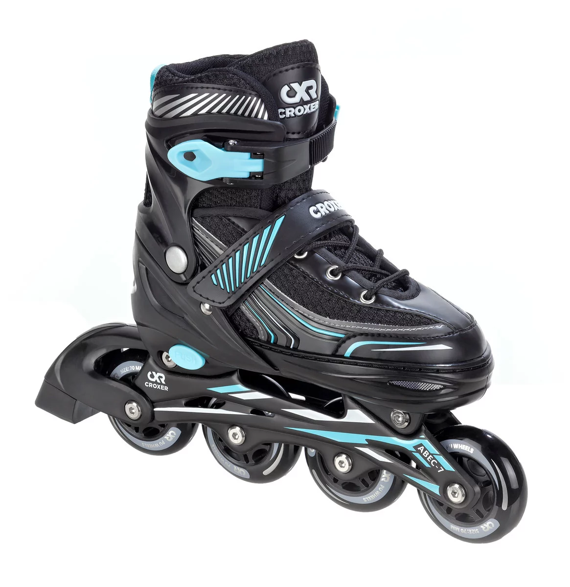 Rolki Croxer Optima Black/Mint 39-42 Kauczuk Abec7