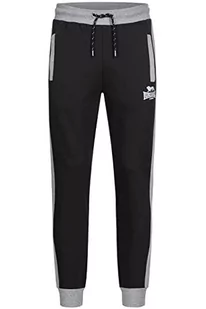 Lonsdale Męskie spodnie do biegania, wąski krój, BROCKLEHILL, Marl Grey/Black, XL - Spodenki męskie - miniaturka - grafika 1