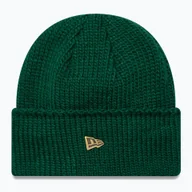 Czapki damskie - Czapka zimowa New Era Metal Pin Wide Cuff Knit Beanie dark green WYSYŁKA W 24H 30 DNI NA ZWROT - miniaturka - grafika 1
