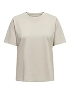 Koszulki i topy damskie - ONLY Women's ONLONLY S/S Tee JRS NOOS Top, srebrna podszewka, rozmiar XS, Silver Lining, XS - miniaturka - grafika 1