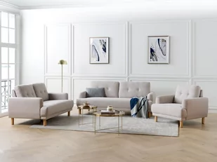 Sofa 2-osobowa beżowoszara TUVE - Sofy i kanapy - miniaturka - grafika 4