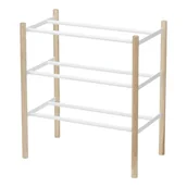 Szafki na buty - Biała/naturalna metalowa teleskopowa szafka na buty – YAMAZAKI - miniaturka - grafika 1