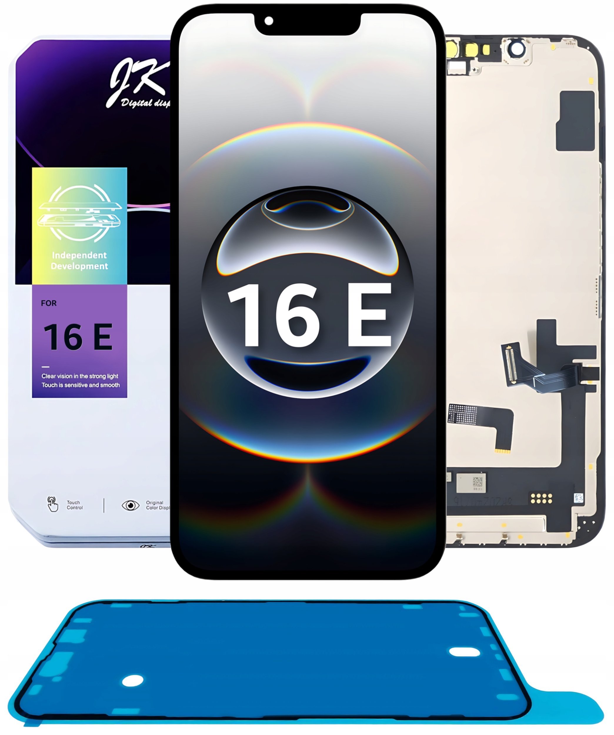 Wyświetlacz do iPhone 16e Ekran LCD Incell JK A3409 Wymienny Chip Uszczelka 5904858346127