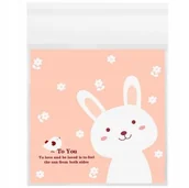 Akcesoria do pakowania - Dekoracyjne torebki foliowe woreczki celofanowe na prezent 100 szt 7x7 cm - miniaturka - grafika 1