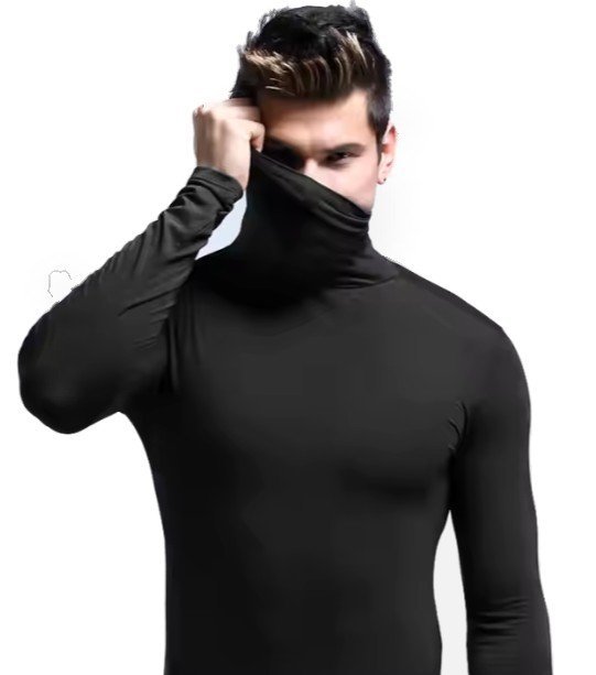 GOLF TERMOAKTYWNY antybakteryjny czarny BIELIZNA. Modalne włókno celulozowe