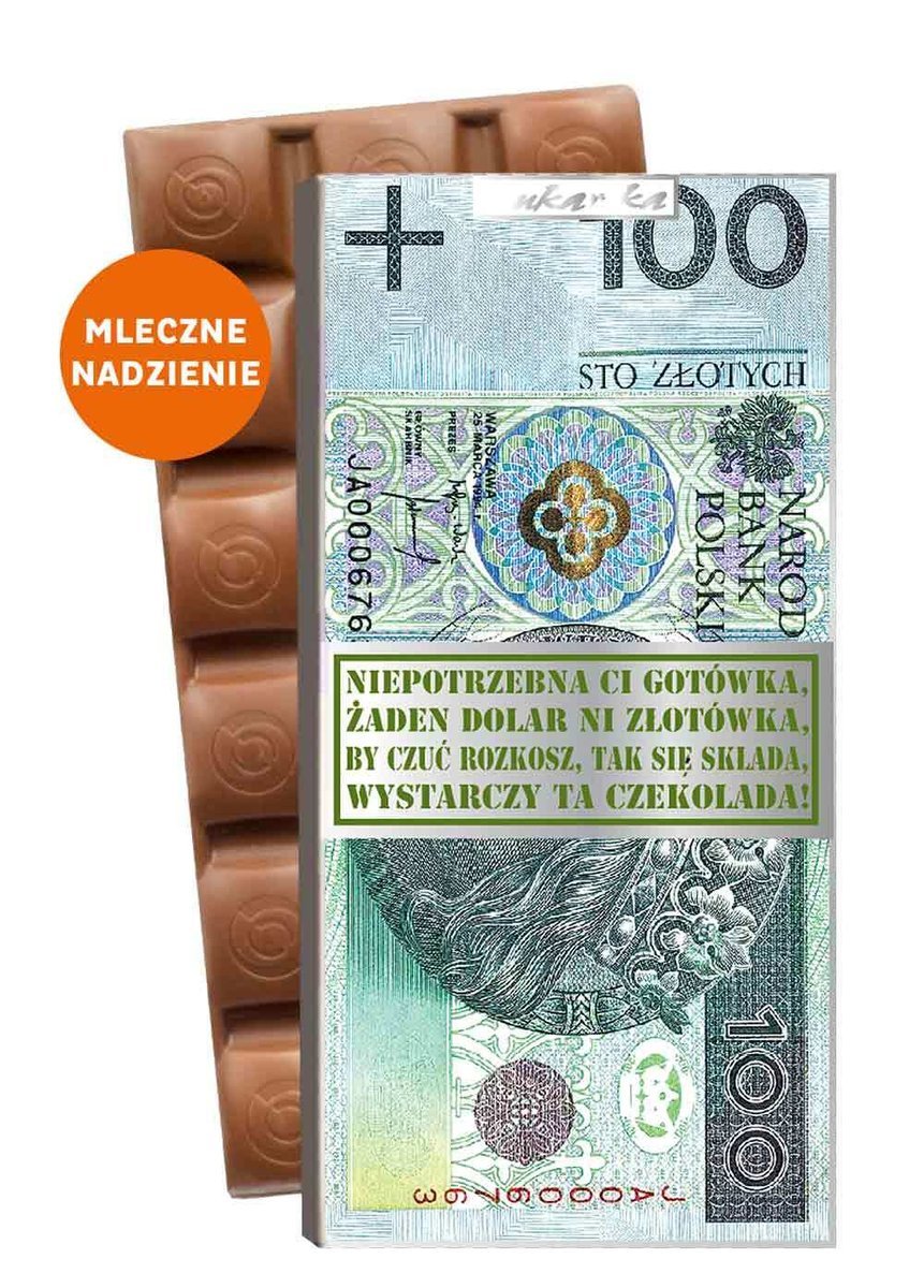 Czekolada 480 Banknot 100 Zł (Czekolada Z Nadzieniem)