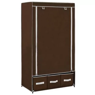 vidaXL vidaXL Szafa, brązowa, 87x49x159 cm, materiałowa - Szafy - miniaturka - grafika 1