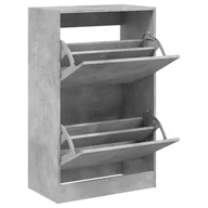 Szafki na buty - vidaXL Szafka na buty betonowa szara 60x34x96,5 cm materiał drewnopochodny - miniaturka - grafika 1